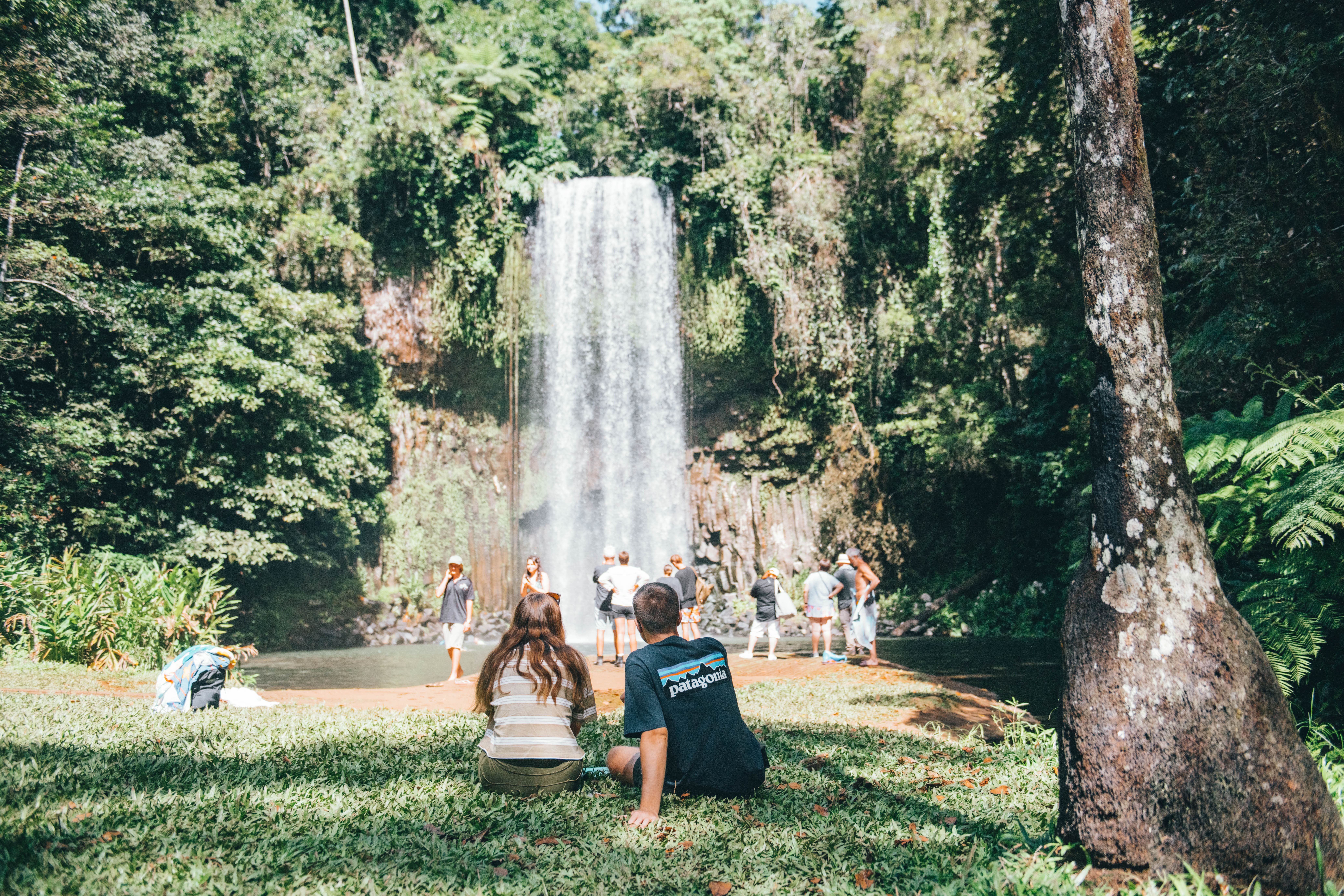 Couple sitting at Millaa Millaa